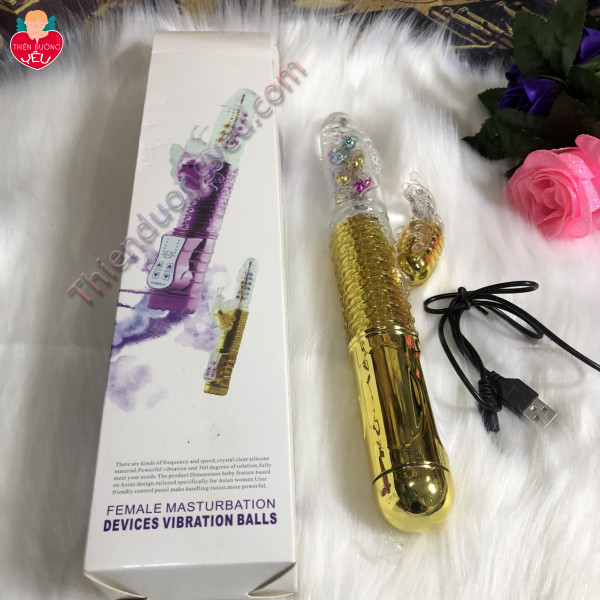 Dương Vật Giả Vàng Đa Năng Rung Thụt Kích Điểm G Cực Mạnh